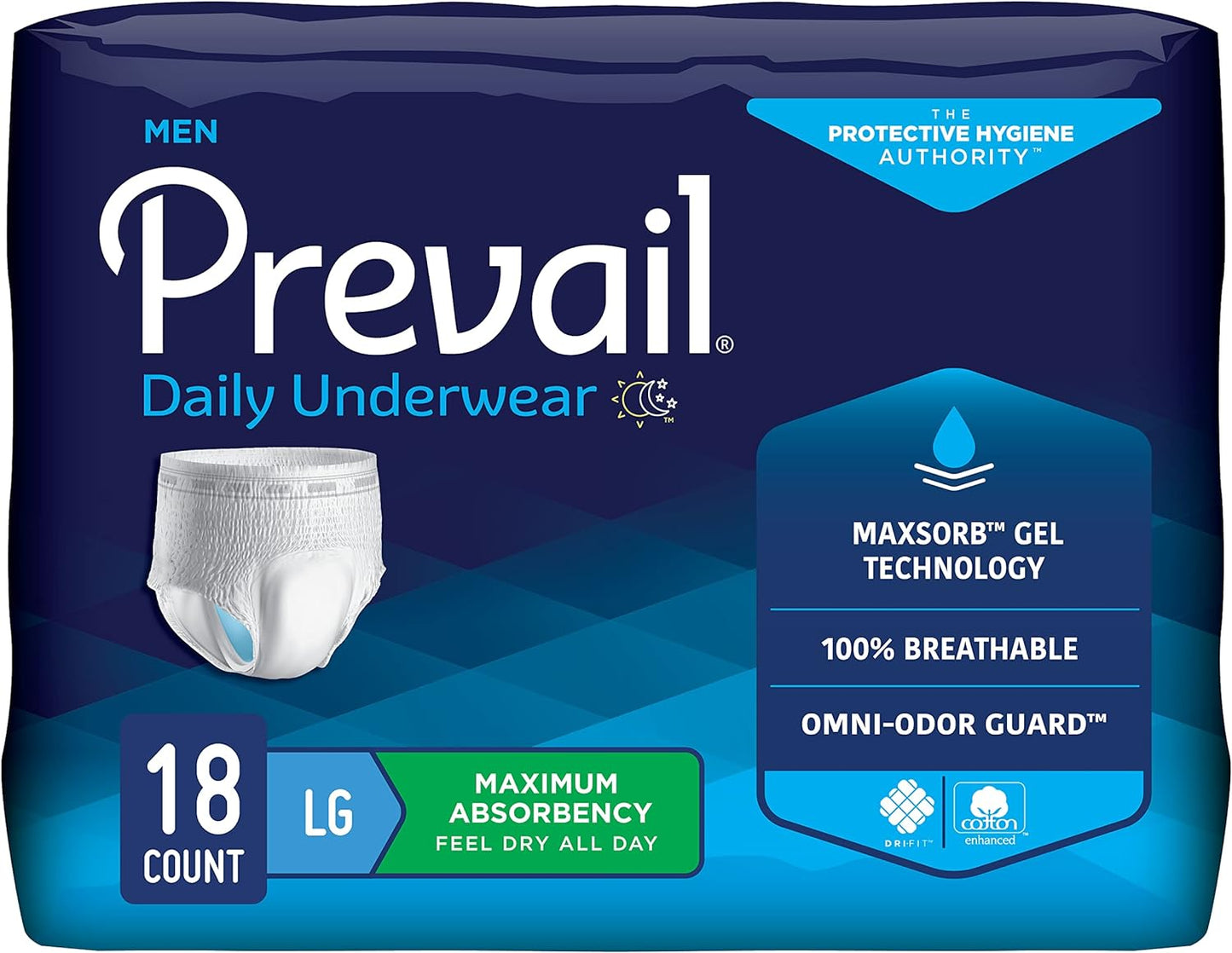 Prevail Protective Underwear for Men- Heavy Absorbency (PUM-512, PUM-513)