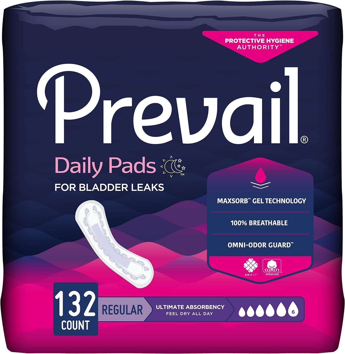 Prevail Daily Pad, 16 Inch, Heavy Absorbency (PV-923)