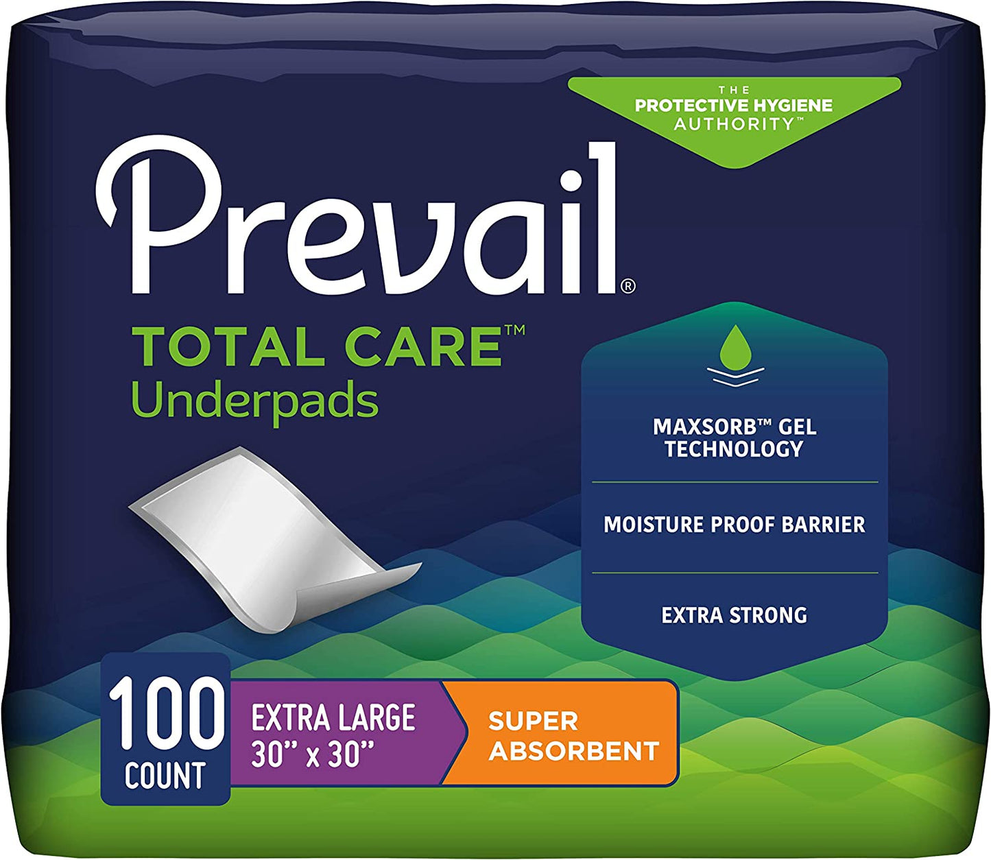 Prevail Proven Underpads | Super Absorbent,  30 x 30 (UP-100)