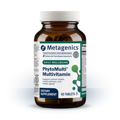 Metagenics PhytoMulti Multivitamin bottle on a white background