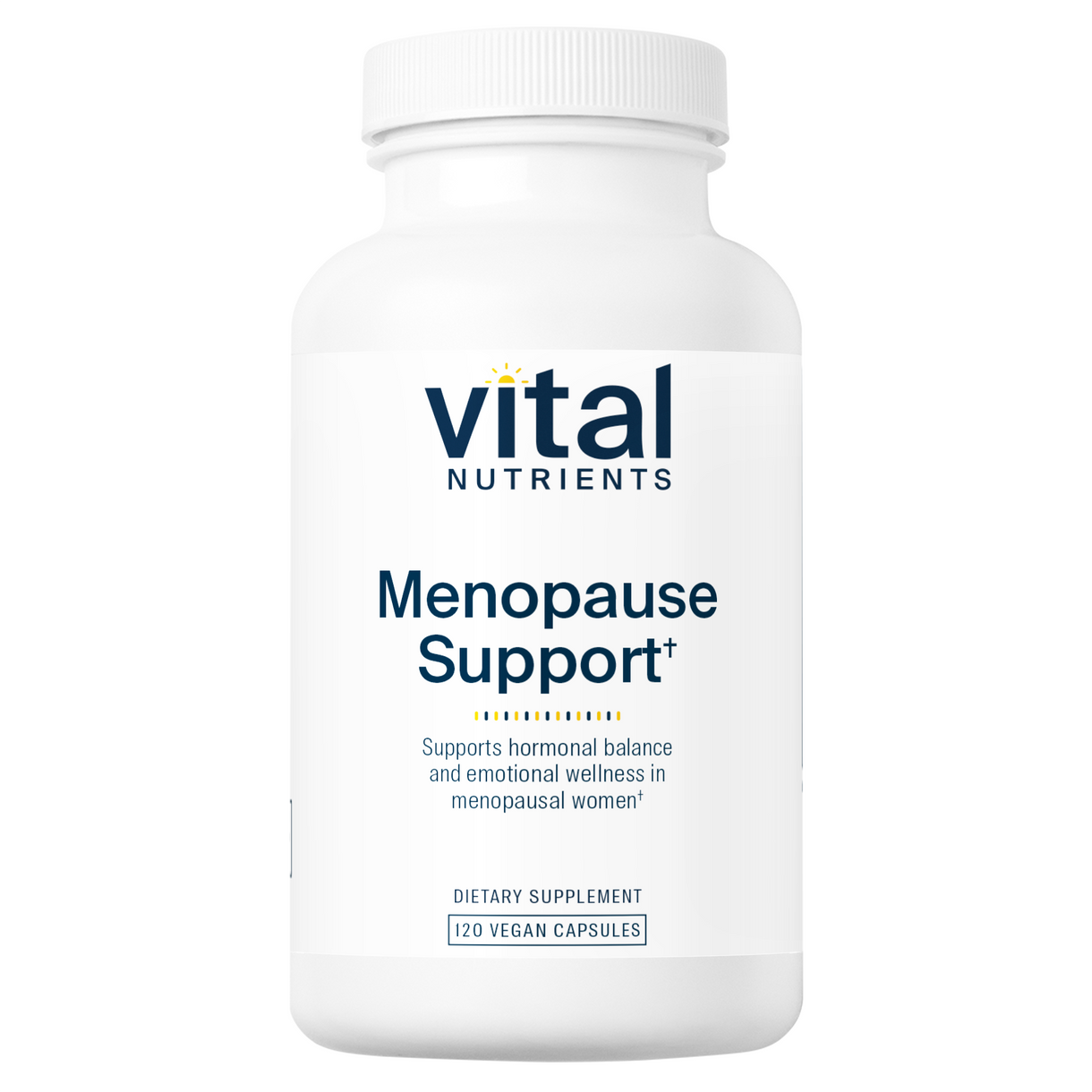 Vital Nutrients Menopause Support supplement bottle on a white background