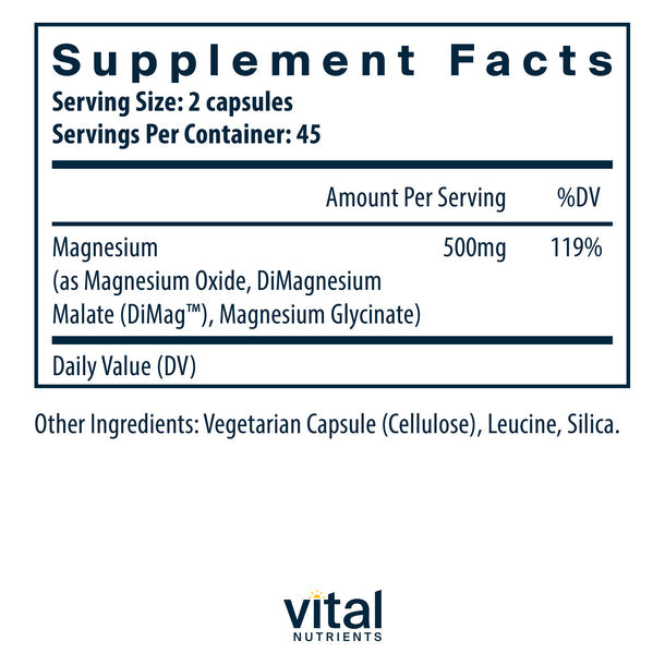 A picture of the supplement facts label.  