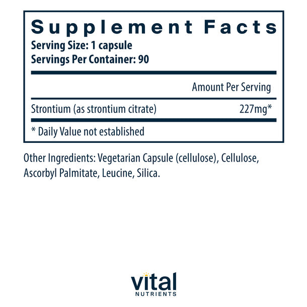 A picture of the supplement facts label