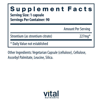 A picture of the supplement facts label