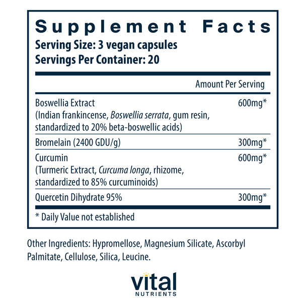 A picture of the supplement facts label.  