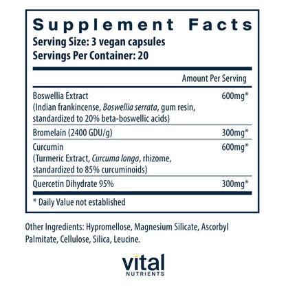 A picture of the supplement facts label.  
