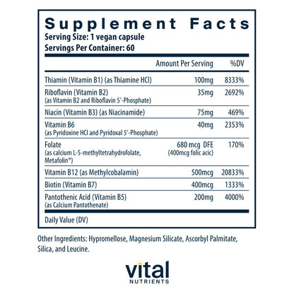 A picture of the supplement facts label.  
