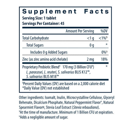 A picture of the supplement facts label.