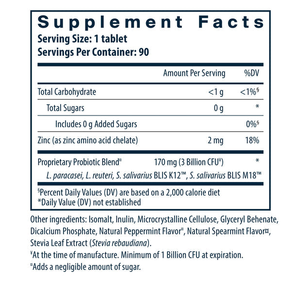 A picture of the supplement facts label.