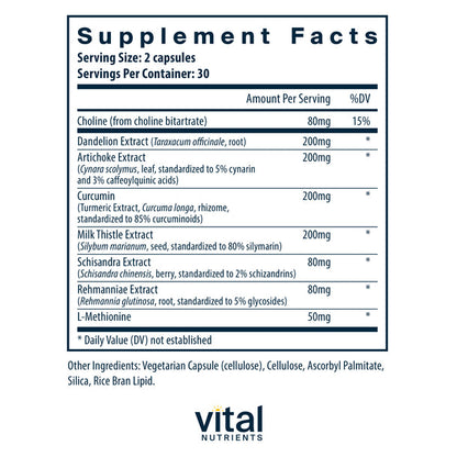 A picture of the supplement facts label.  