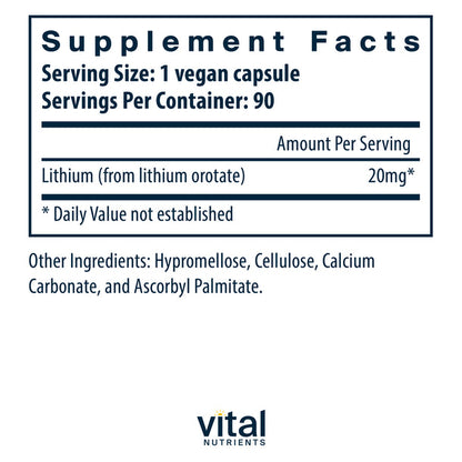 A picture of the supplement facts label