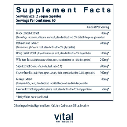 A picture of the supplement facts label.  