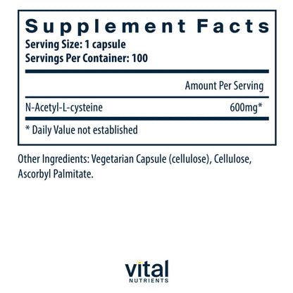 A picture of the supplement facts label