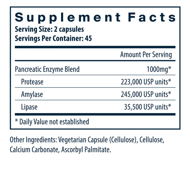 A picture of the supplement facts label.