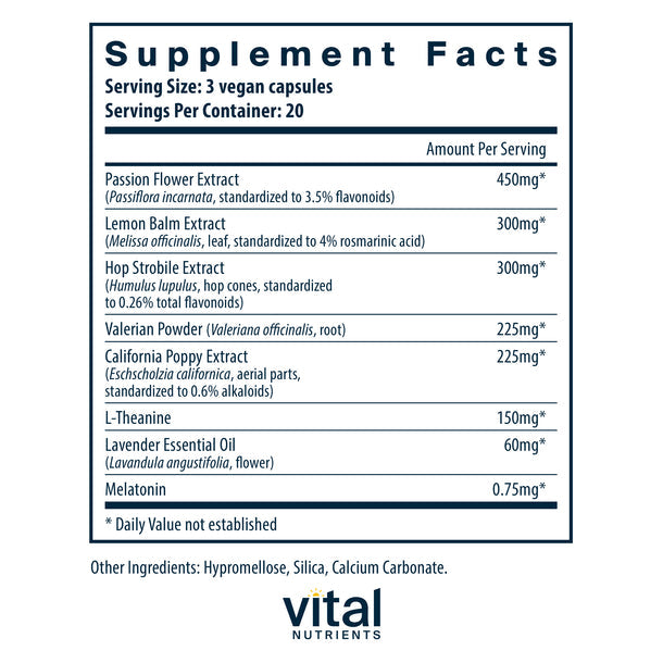 A picture of the supplement facts label.  