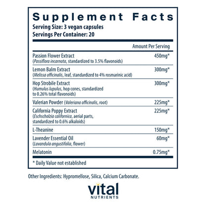 A picture of the supplement facts label.  