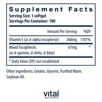 A picture of the supplement facts label
