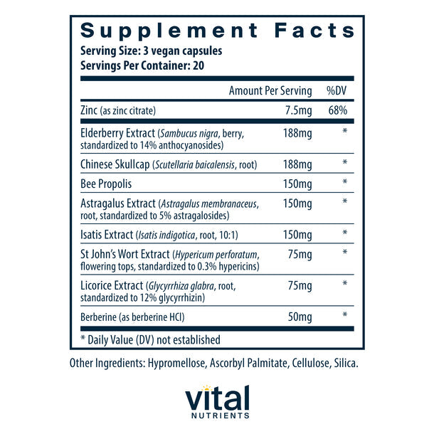 A picture of the supplement facts label.  