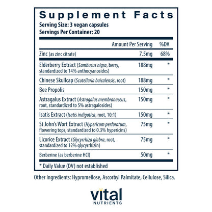 A picture of the supplement facts label.  