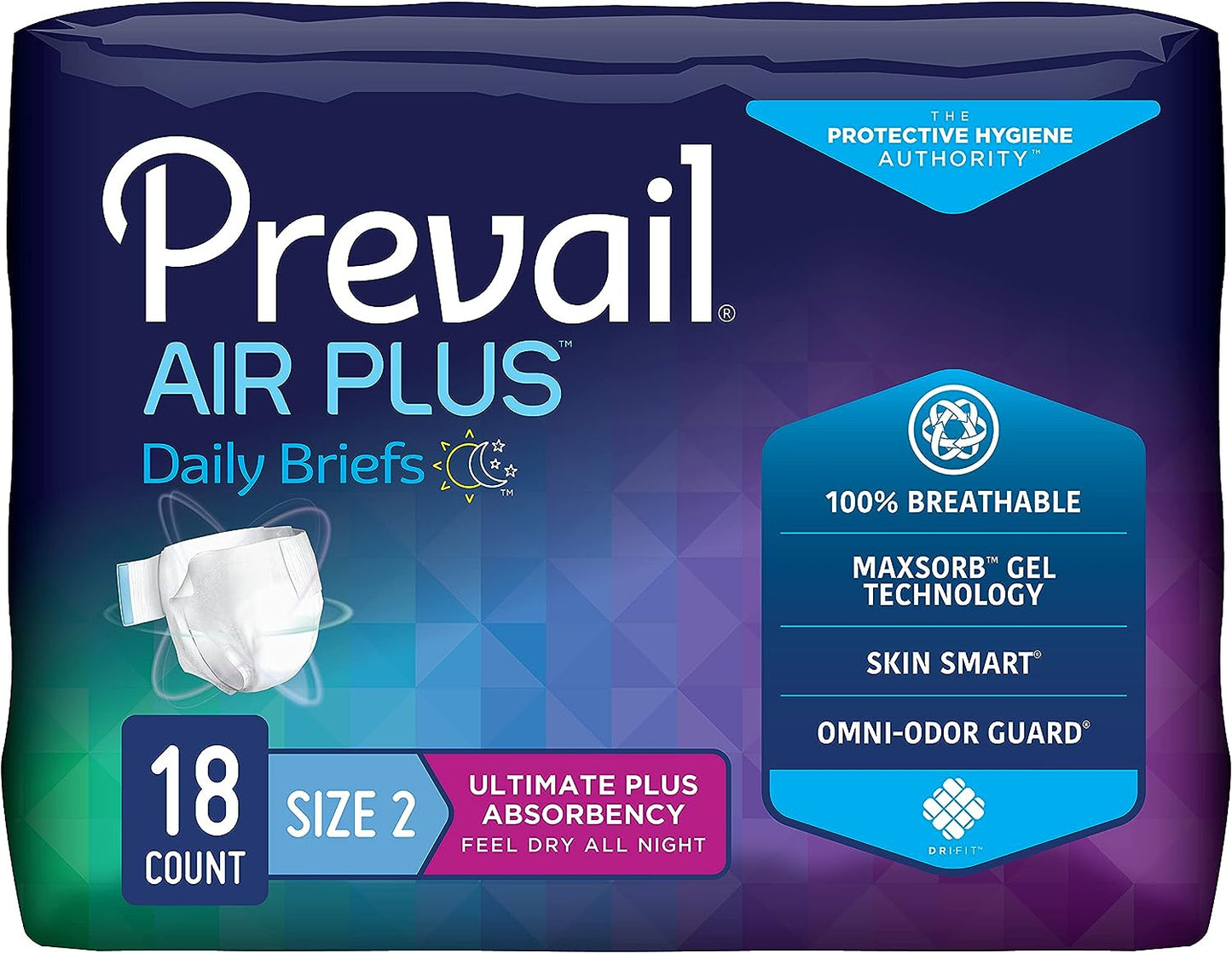 Prevail Air Plus Daily Brief-Ultimate Absorbency- Size 2 (PVBNG-013)