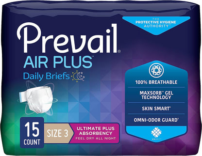 Prevail Air Plus Daily Brief-Ultimate Absorbency- Size 3 (PVBNG-014)