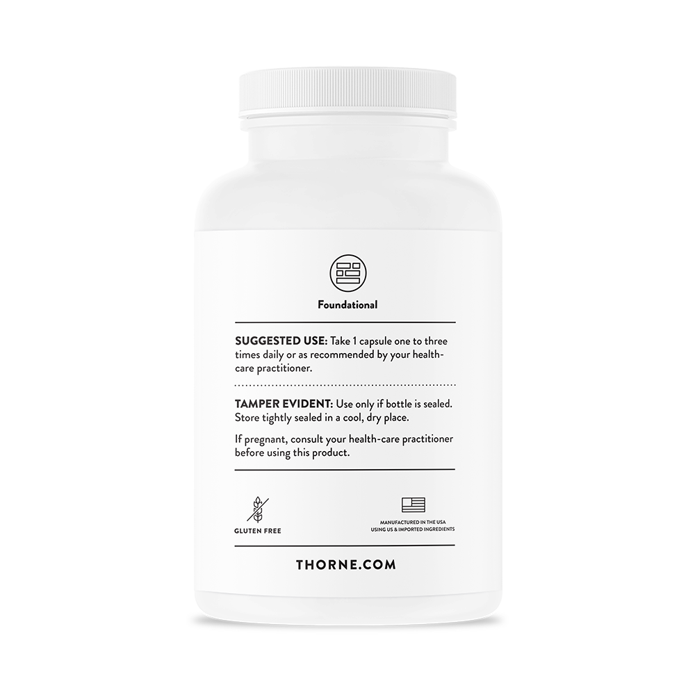 Suggested use for a bottle of Thorne Niacinamide dietary supplement