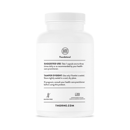 Suggested use for a bottle of Thorne Niacinamide dietary supplement
