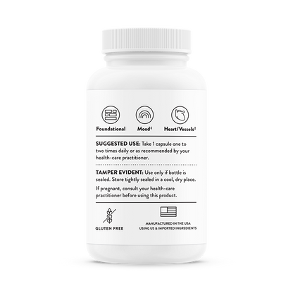 Suggested use for a bottle of Thorne 5-MTHF 5 mg dietary supplement