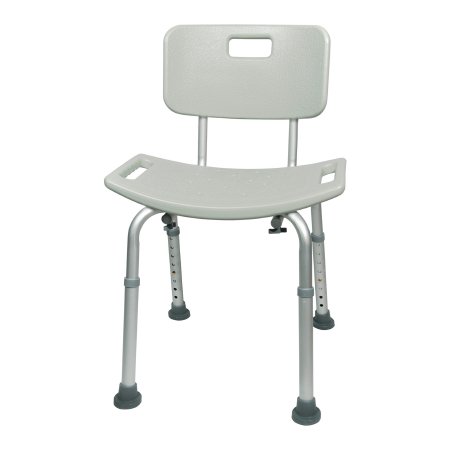 Bath Bench McKesson Without Arms Aluminum Frame Removable Backrest 19-1/4 Inch Seat Width 300 lbs. Weight Capacity (146-RTL12202KDR)