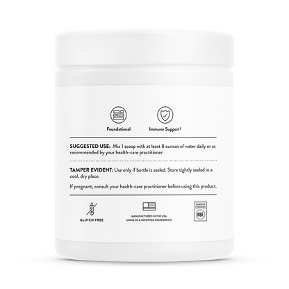 Suggested use for a container of Thorne Buffered C Powder