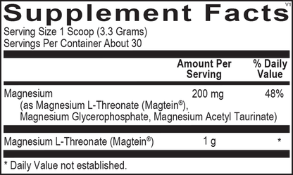 A picture of the supplement facts label.