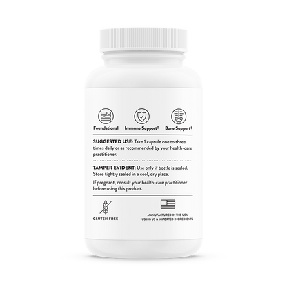 Suggested Use for a bottle of Thorne Vitamin D-1,000 dietary supplement