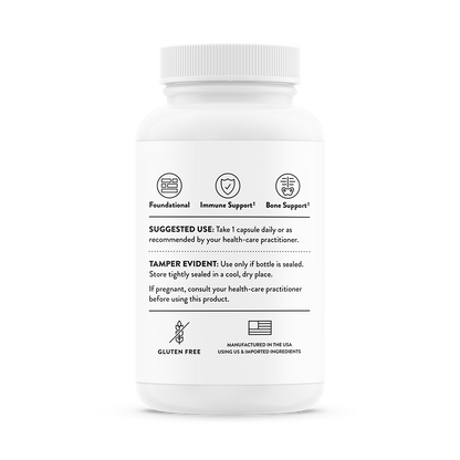 Suggested use label for a bottle of Thorne Vitamin D-10,000 dietary supplement 