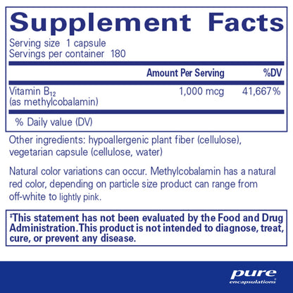 Pure Encapsulations Methylcobalamin 1,000 mcg