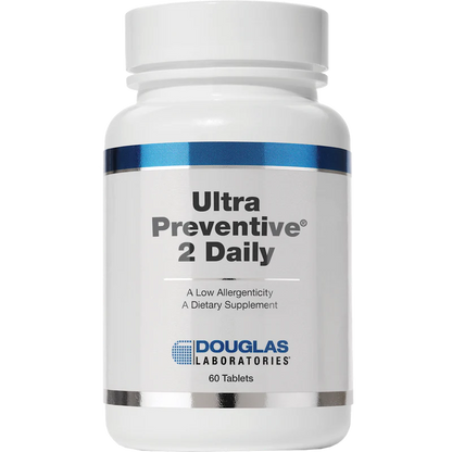 A bottle of Douglas Labs Ultra Preventive 2 Daily dietary supplement with 60 tablets.