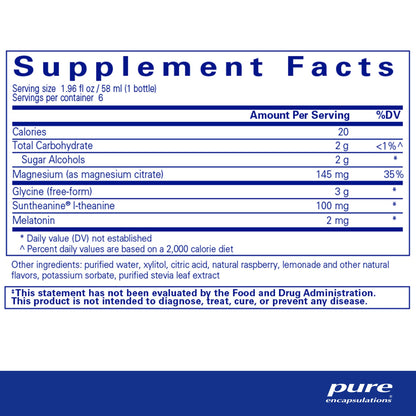Supplement facts and ingredient information for bottle of Pure Encapsulations Silymarin dietary supplement 