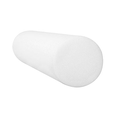 A white Cando brand foam roller