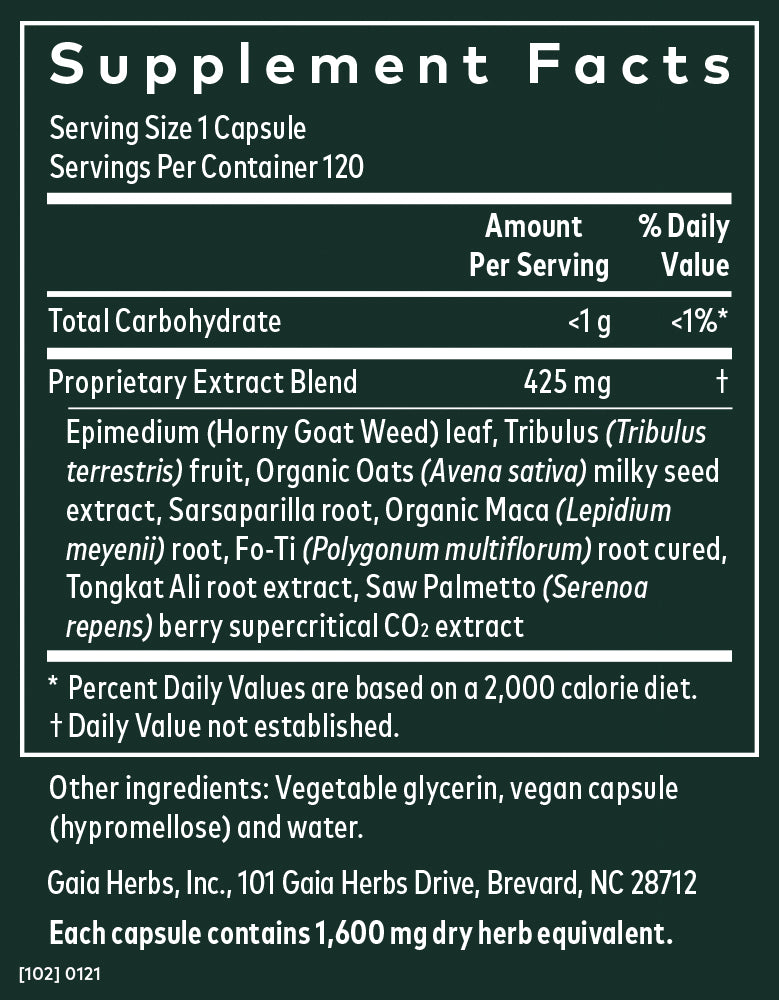 A list of supplement facts.  