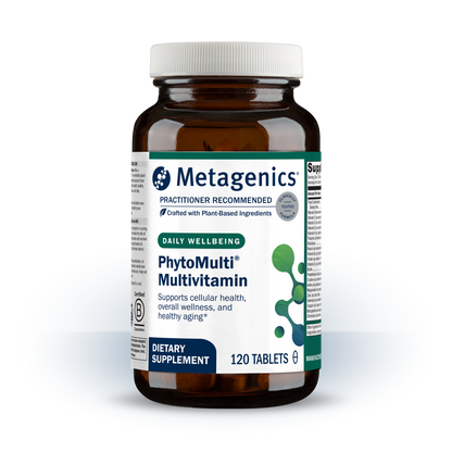 Metagenics PhytoMulti Multivitamin bottle on a white background