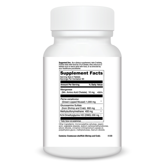 Supplement bottle with detailed label on a white background