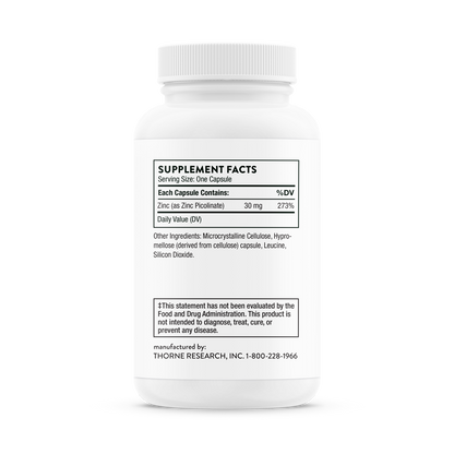 Thorne Zinc Picolinate 30 mg - NSF Certified for Sport (M220)