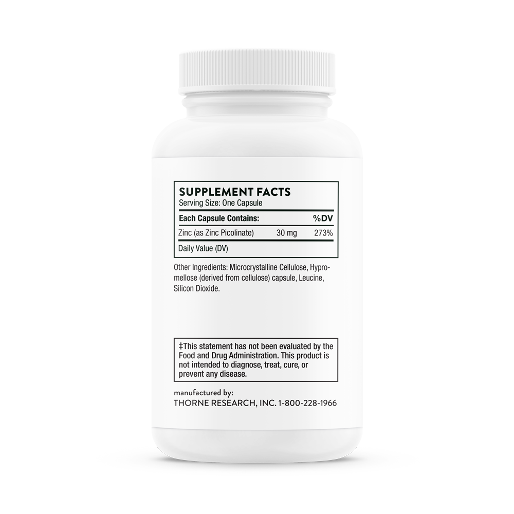 Thorne Zinc Picolinate 30mg (60 count) (M220NC)