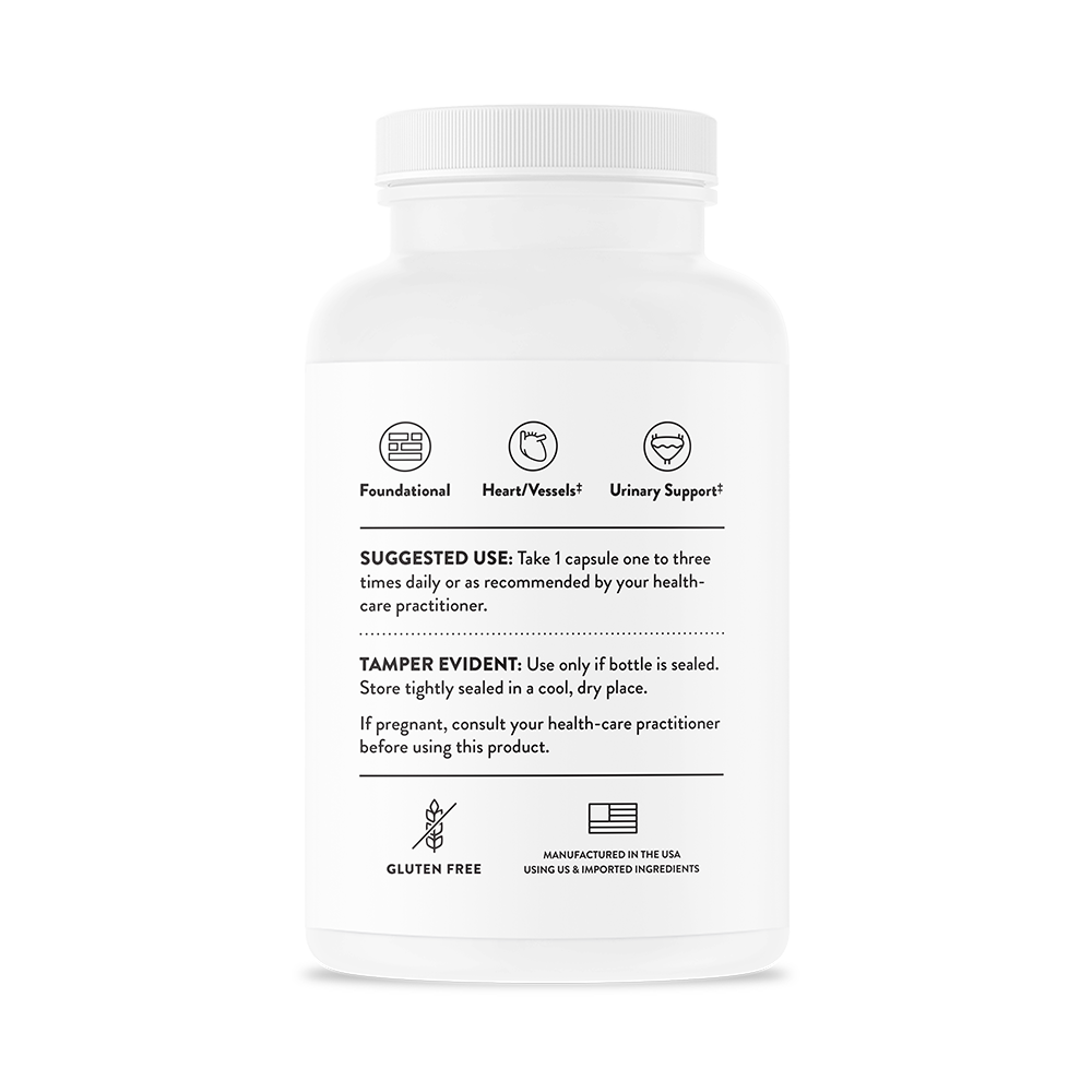 Suggested use for a bottle of Thorne Potassium Citrate dietary supplement