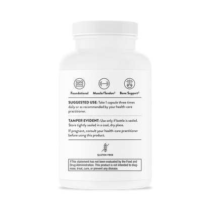 Suggested use for a bottle of Thorne Calcium-Magnesium Malate dietary supplement 