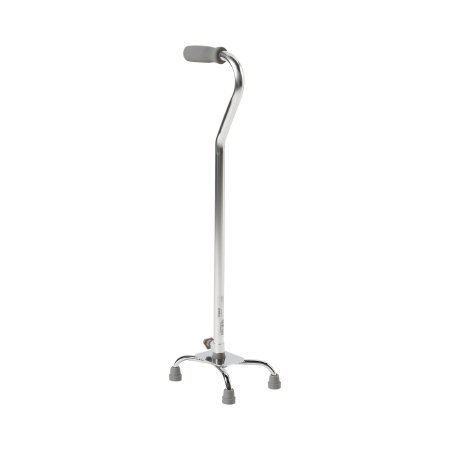 Small Base Quad Cane McKesson Steel 30 to 39 Inch Height Chrome (146-10301F-4)