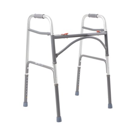 Bariatric Folding Walker Adjustable Height McKesson Steel Frame 500 lbs. Weight Capacity 32-1/2 to 39 Inch Height (146-10220-2)