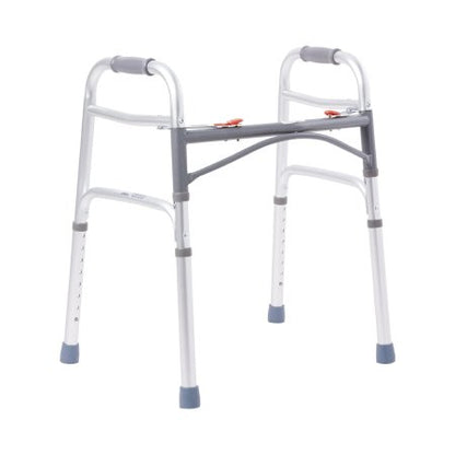 Junior Folding Walker- Adjustable Height- McKesson- Aluminum Frame 350 lbs. Weight Capacity 25 to 32 Inch Height (46-110201-4)