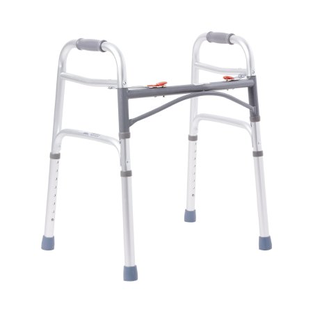 Junior Folding Walker- Adjustable Height- McKesson- Aluminum Frame 350 lbs. Weight Capacity 25 to 32 Inch Height (46-110201-4)