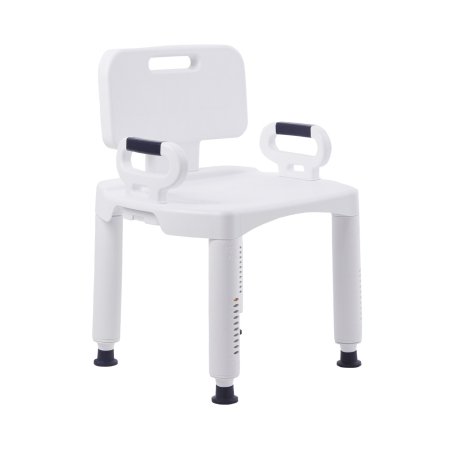 Bath Bench McKesson Removable Arms Plastic Frame Removable Backrest 21-1/4 Inch Seat  (146-RTL12505)Width 350 lbs. Weight Capacity