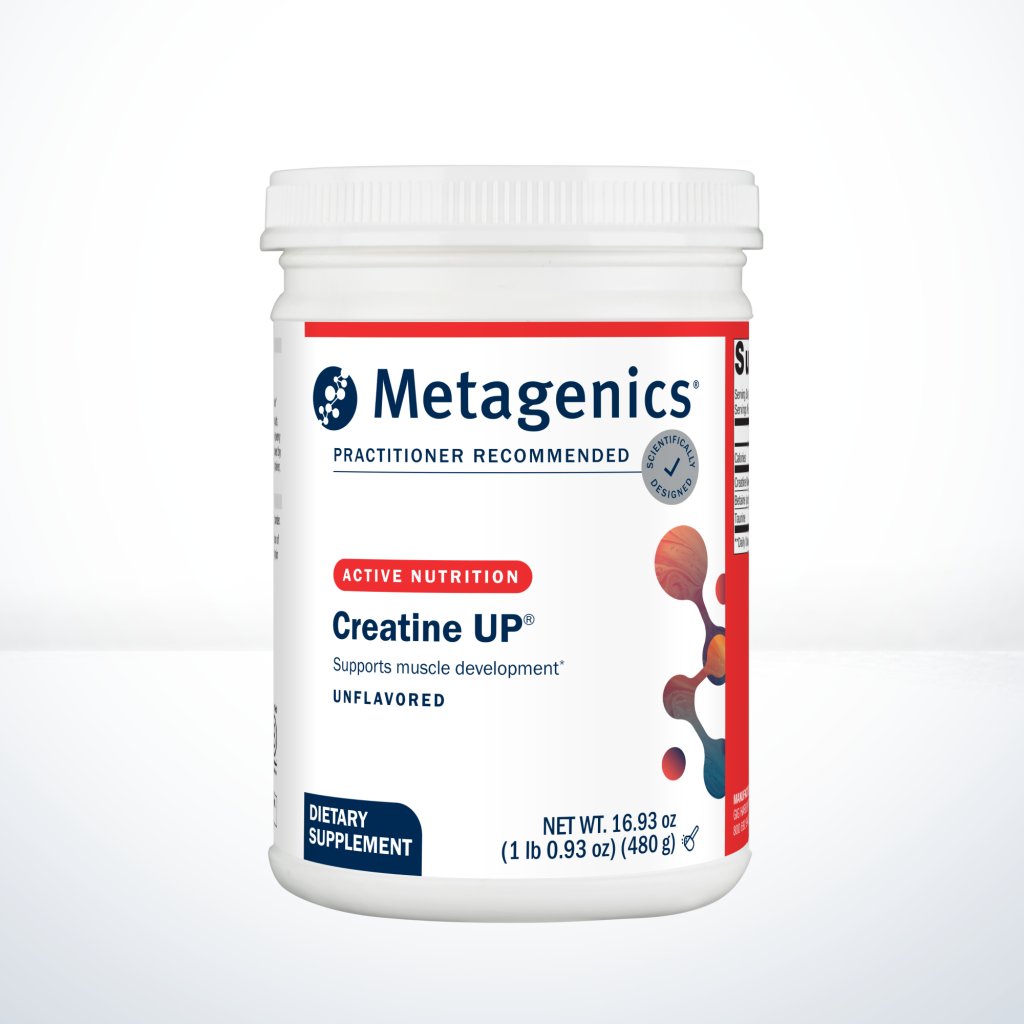 A canister of Metagenics Creatine UP.
